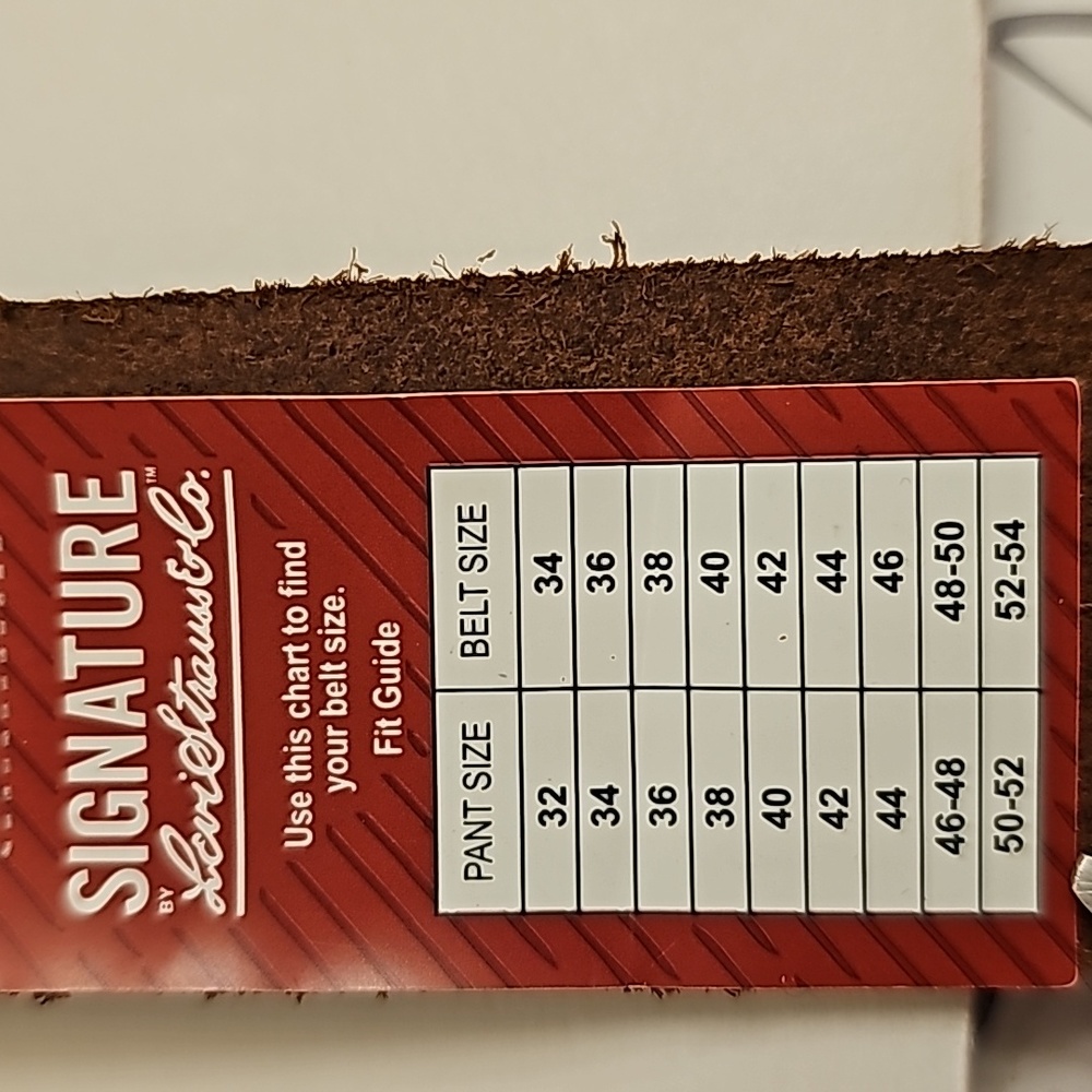 Levis Signature Full-Grain Leather Brown Single Stitch Belt Mens (size:5… - Picture 7 of 7